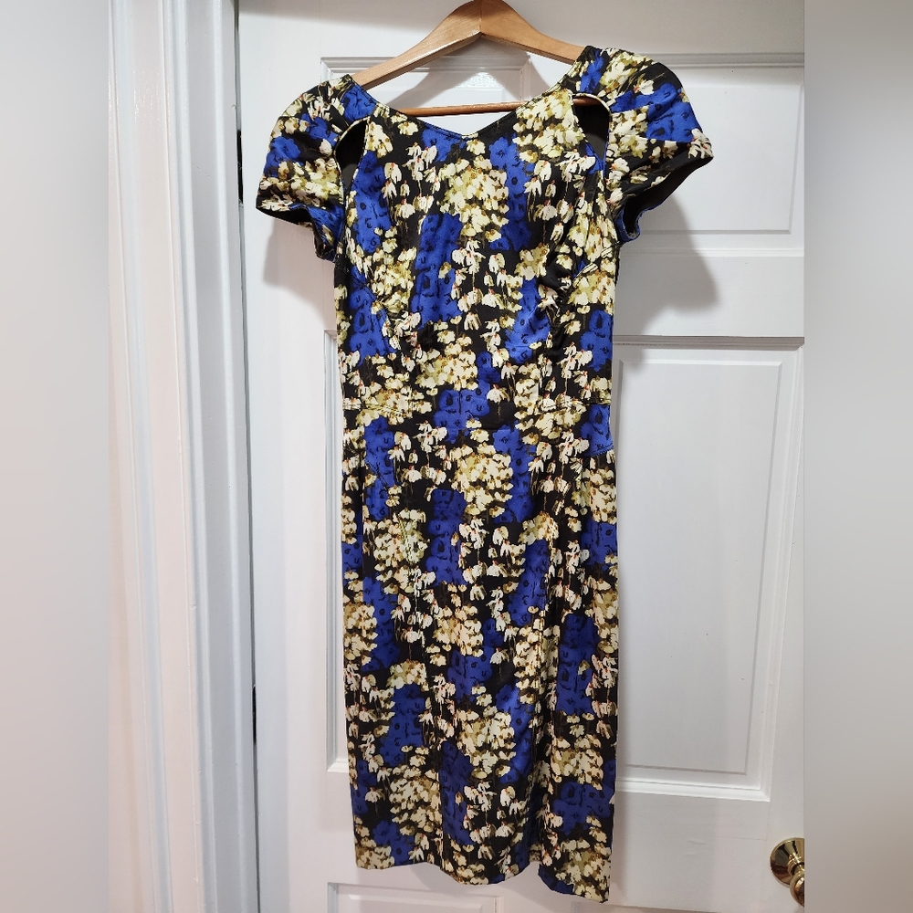 Zac Posen silk fIoral midi dress
